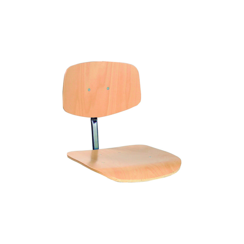 STIER work chair with glides, seat height 420-610 mm, natural beech