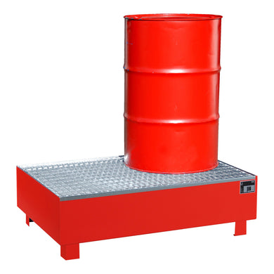 STIER Premium red drip tray for 2x200l barrels 1200x800x360mm