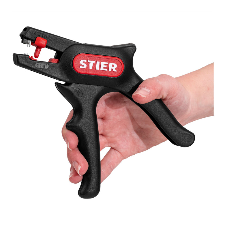 STIER Automatic stripping pliers 0.2 - 6.0 mm² 165 mm scanning system and
