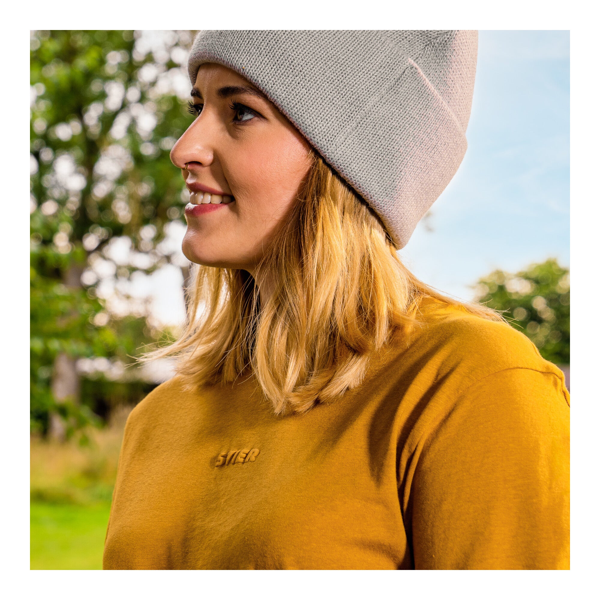 STIER Basic Tee M Golden Brown