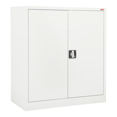 STIER side cabinet with 2 shelves, light grey, welded, various sizes