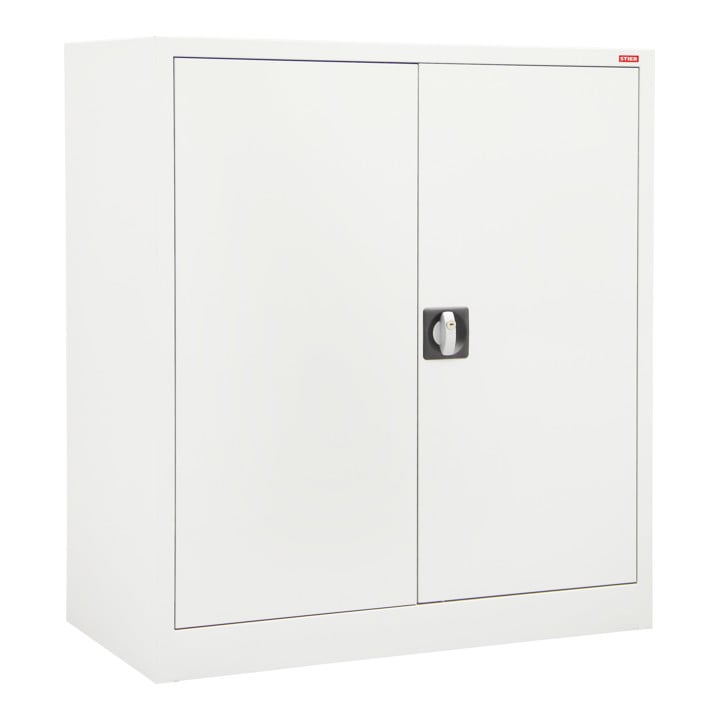STIER side cabinet with 2 shelves, light grey, welded, various sizes
