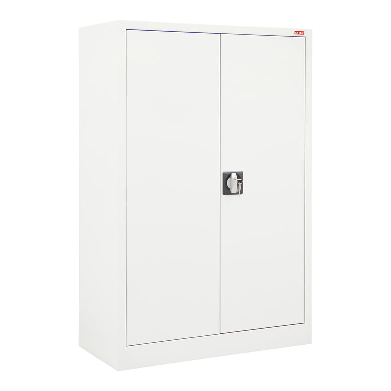 STIER side cabinet with 2 shelves, light grey, welded, various sizes