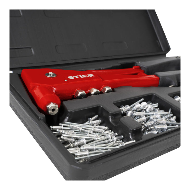 STIER blind rivet set 201-piece with hand rivet pliers blind rivets blind rivet pliers