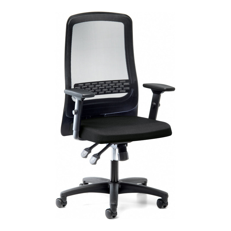 STIER office swivel chair ECP-8 with armrest and mesh 1195x690x585mm ergonomic
