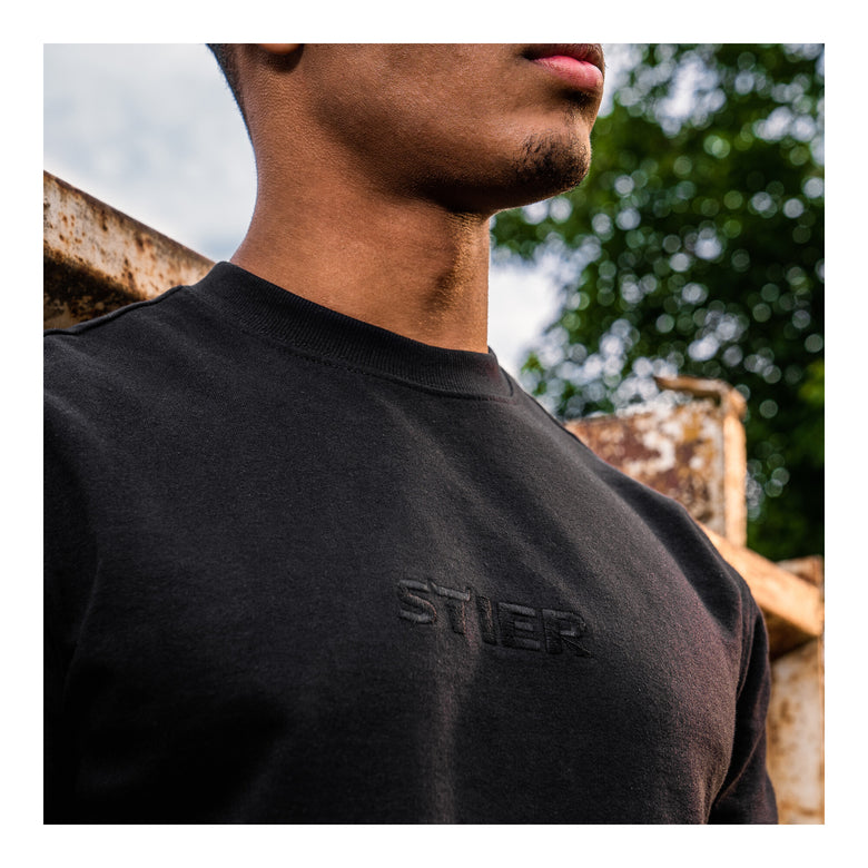 STIER Crew Sweat Style Embro L Black