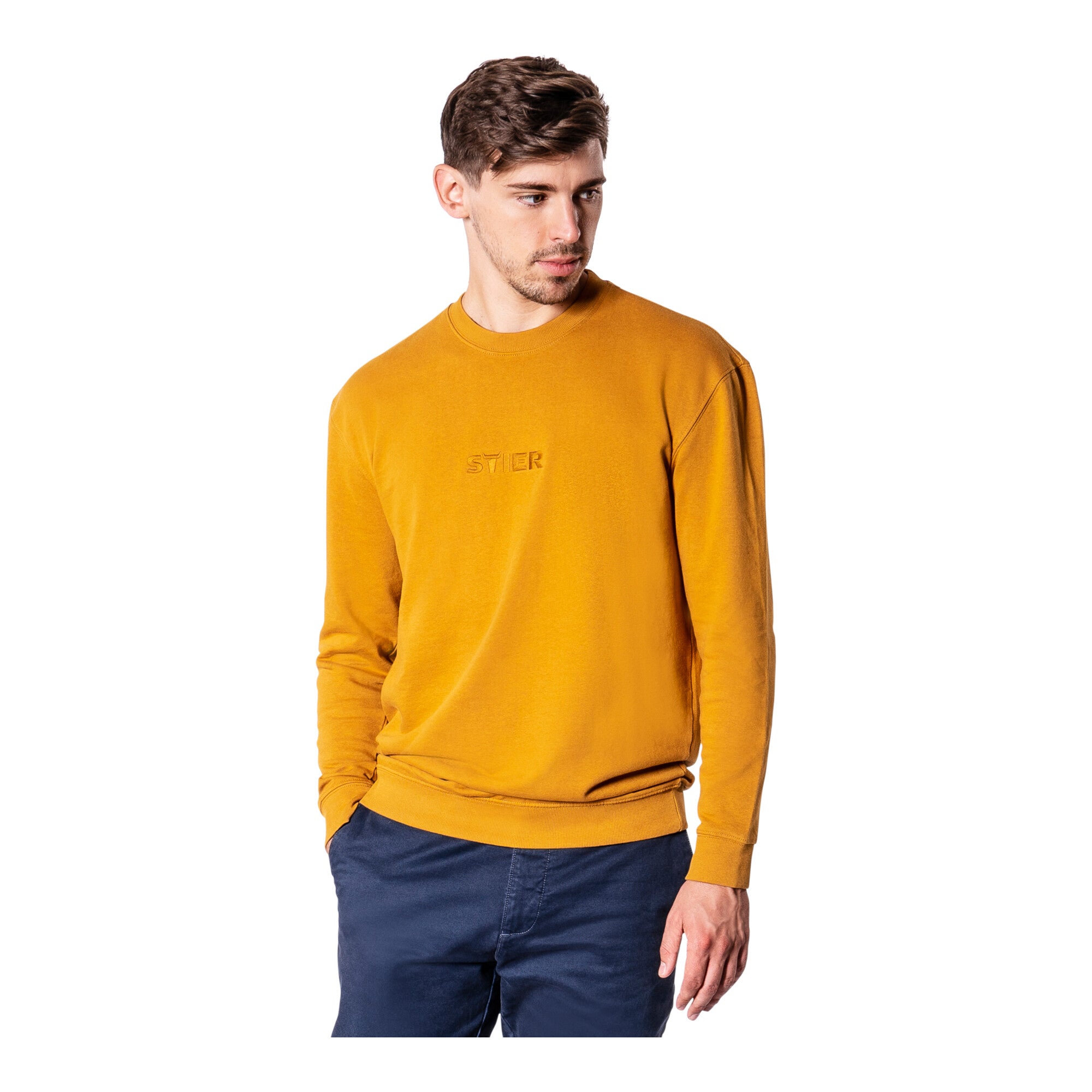 STIER Crew Sweat Style Embro M Golden Brown