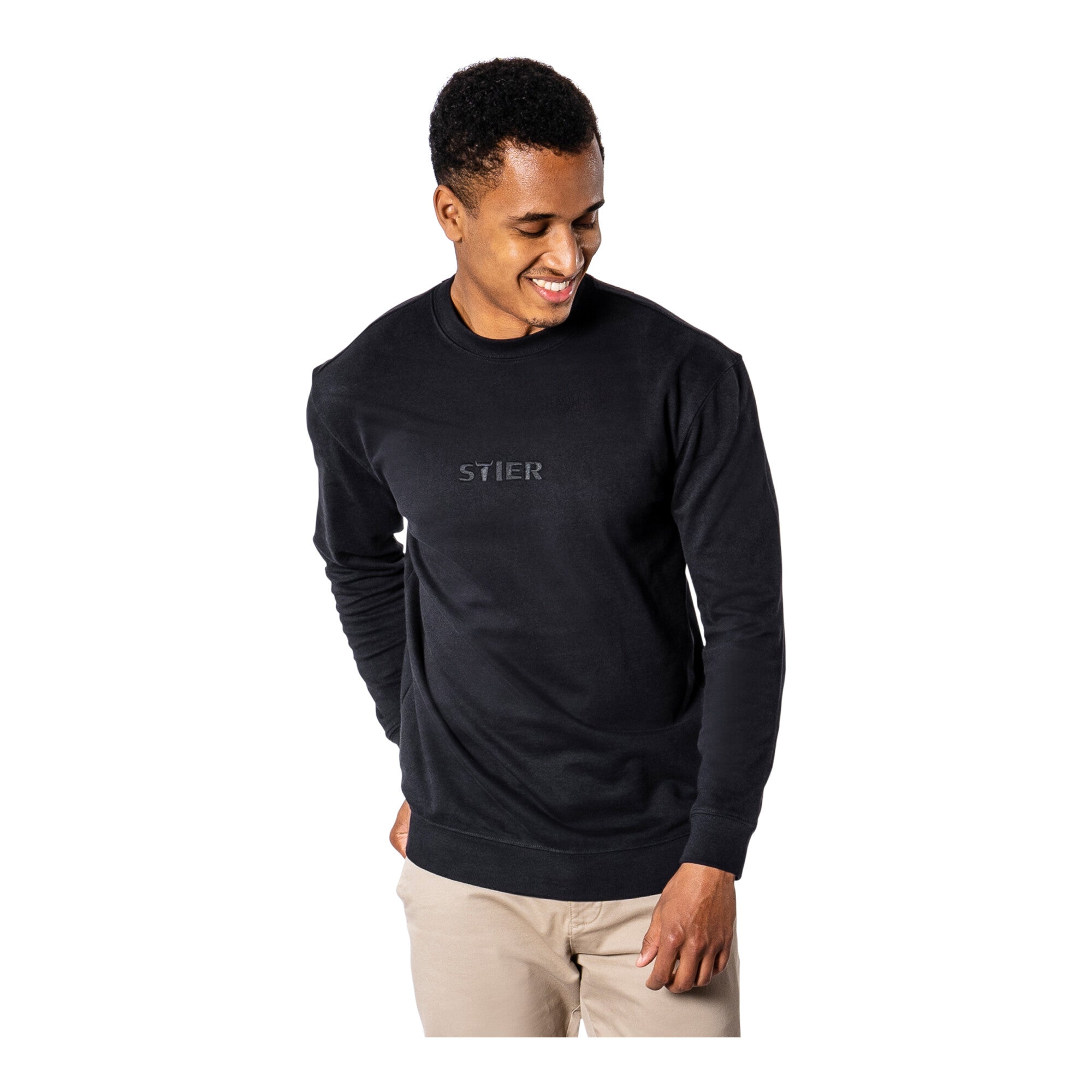 STIER Crew Sweat Style Embro XXL Black