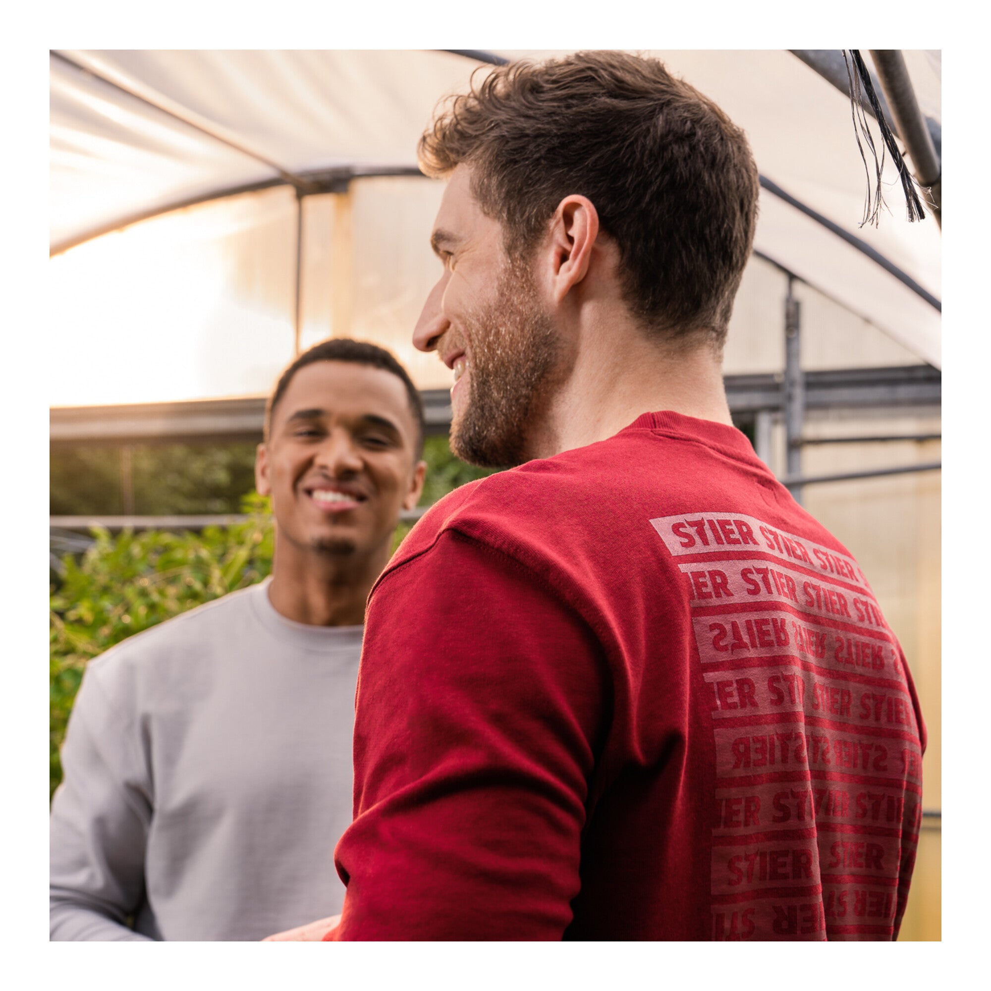 STIER Crew Sweat Style Print S Deep Red