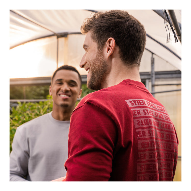STIER Crew Sweat Style Print S Deep Red