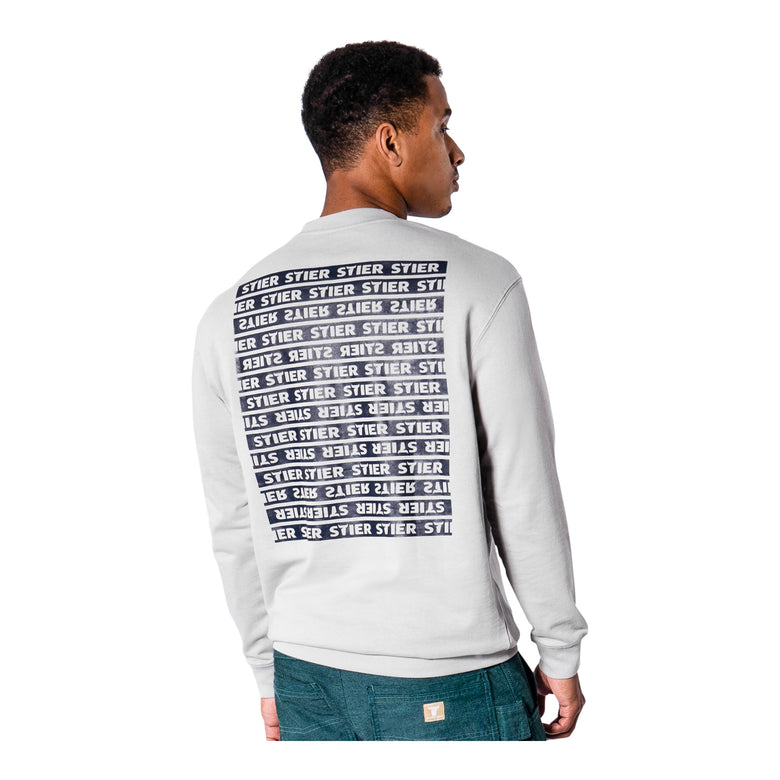 STIER Crew Sweat Style Print XL Ice Grey
