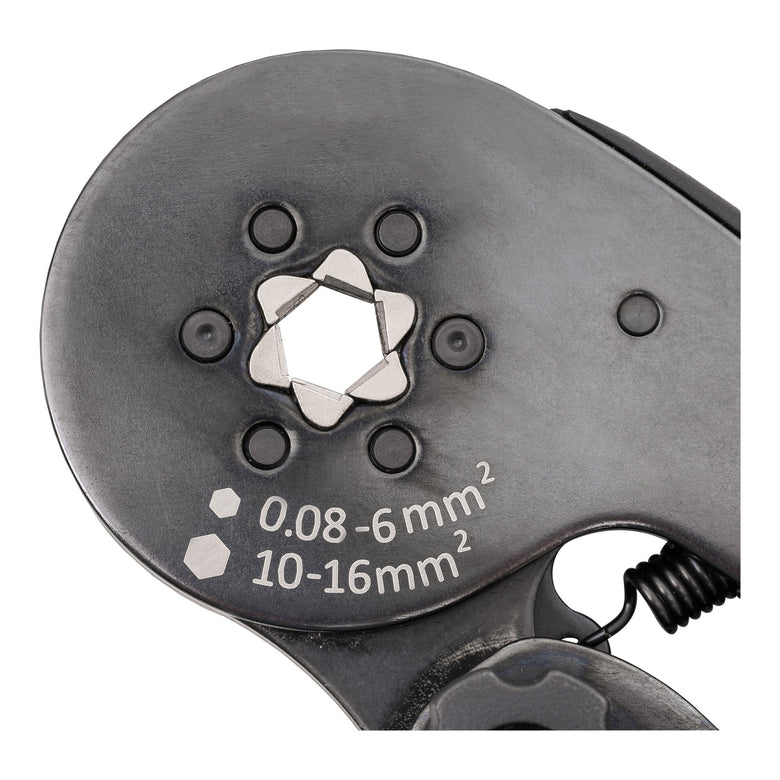 STIER crimping pliers for wire end ferrules, hexagonal crimping 16 mm² crimping pliers
