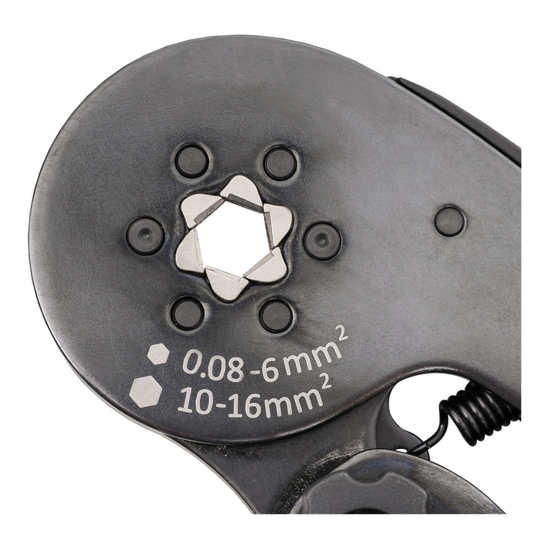 STIER crimping pliers for wire end ferrules, hexagonal crimping 16 mm² crimping pliers