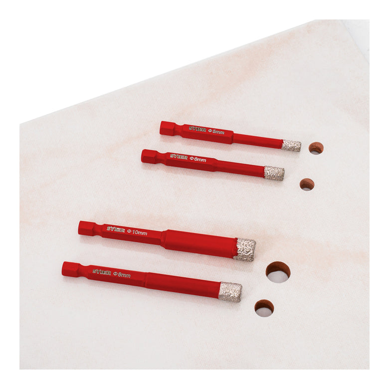 STIER tile drill set 5 pcs for hard tiles, natural tiles, marble and
