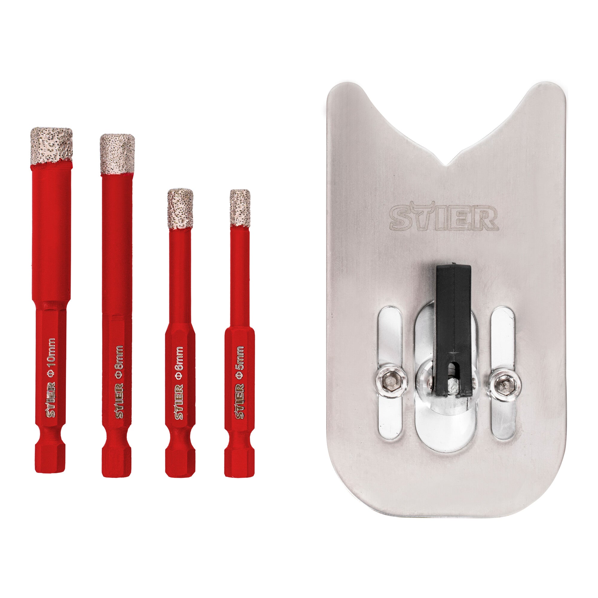 STIER tile drill set 5 pcs for hard tiles, natural tiles, marble and
