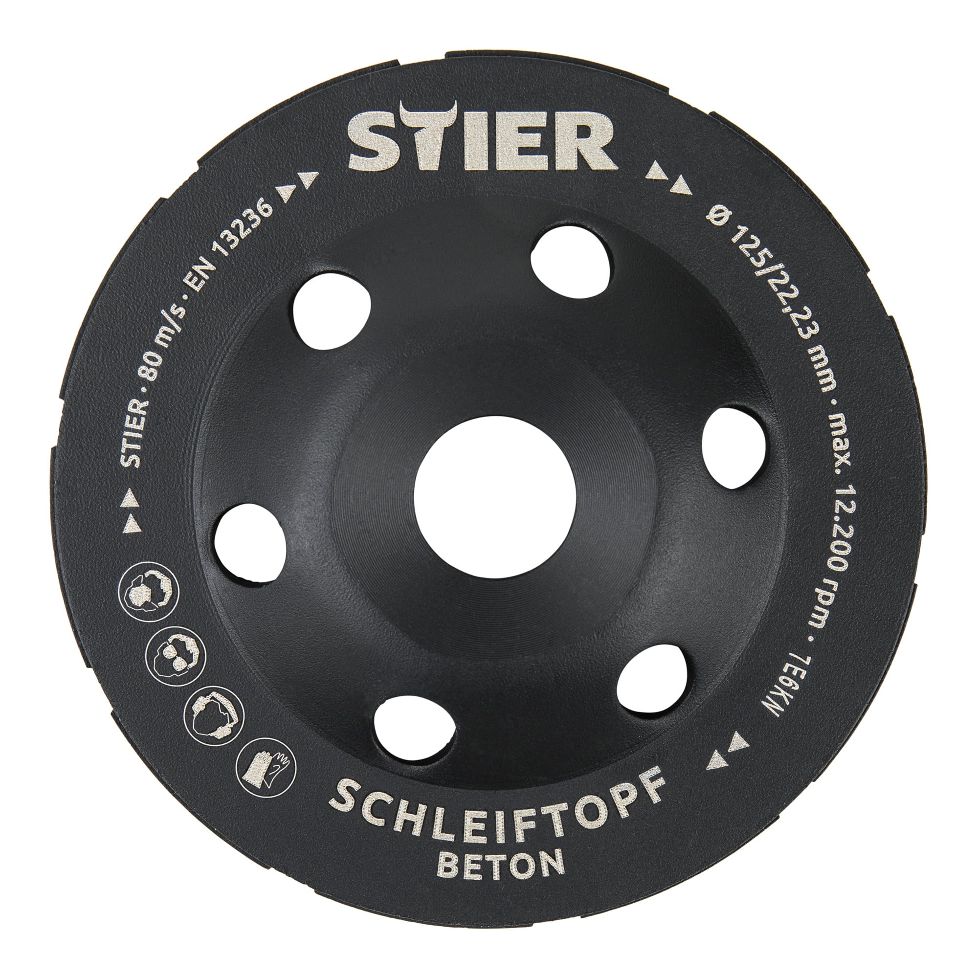 STIER Diamant-Schleiftopf Schleifteller Diamantschleifer Topfschleifer