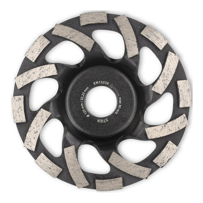 STIER diamond cup wheel 125 x 22.23 mm abrasive with unique