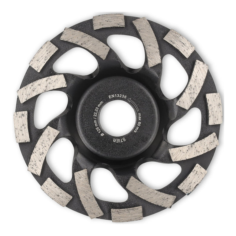 STIER diamond cup wheel 125 x 22.23 mm abrasive with unique