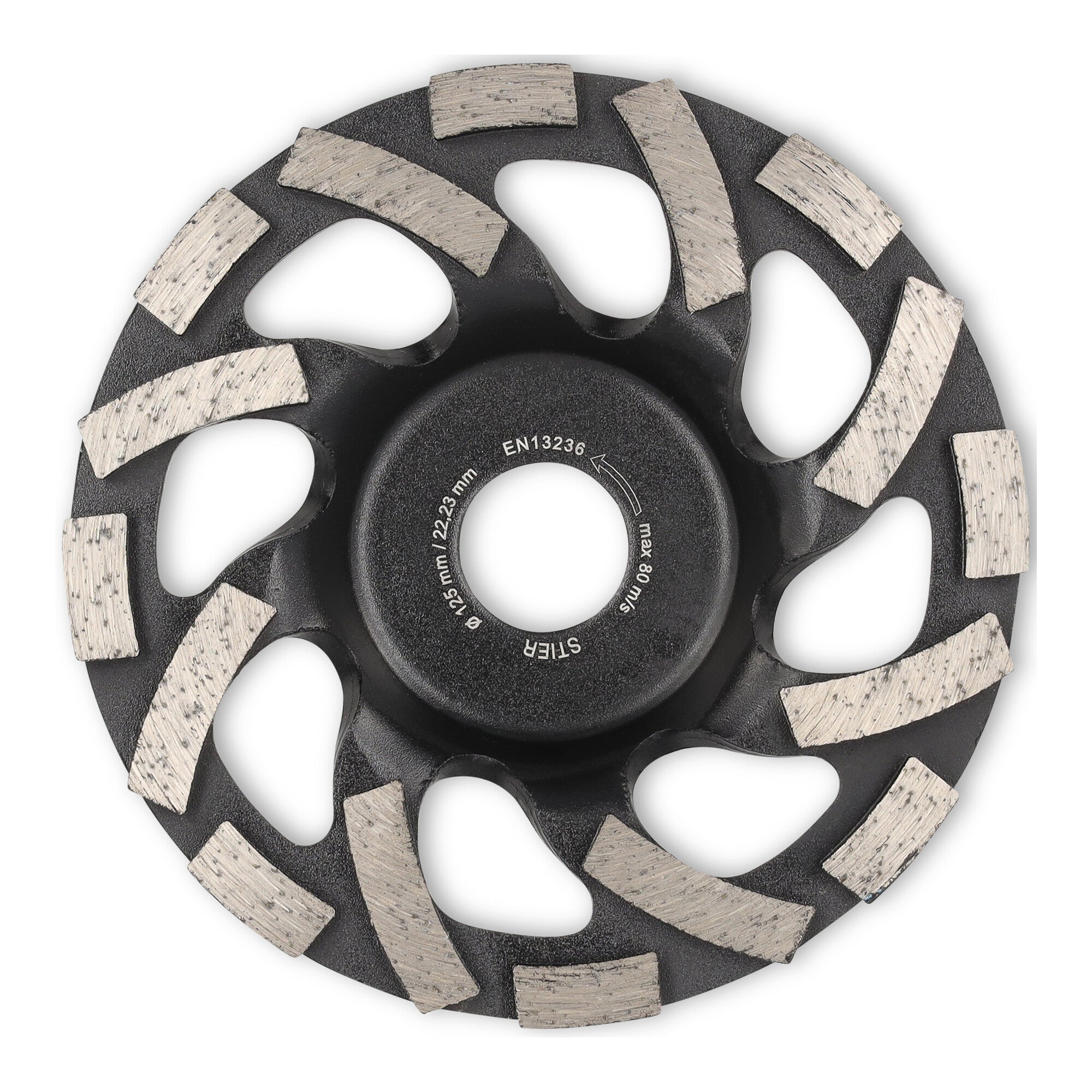 STIER diamond cup wheel 125 x 22.23 mm abrasive with unique