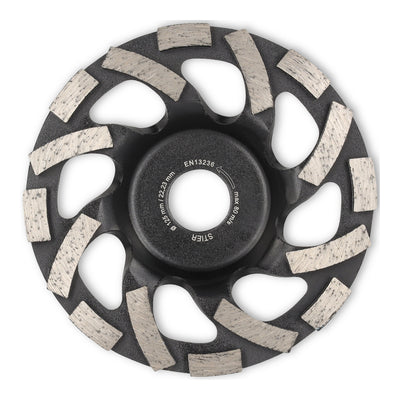 STIER diamond cup wheel 125 x 22.23 mm abrasive with unique
