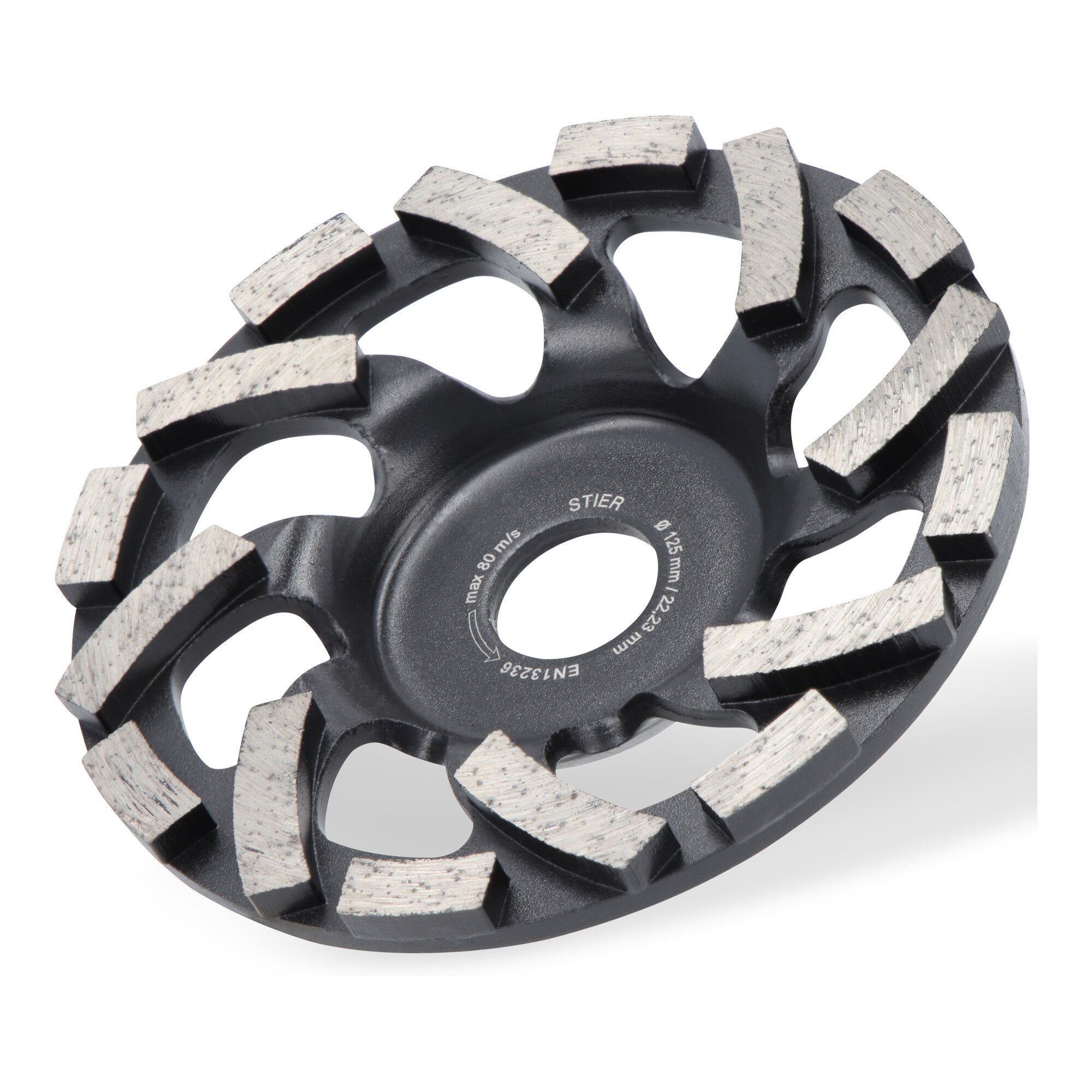 STIER diamond cup wheel 125 x 22.23 mm abrasive with unique