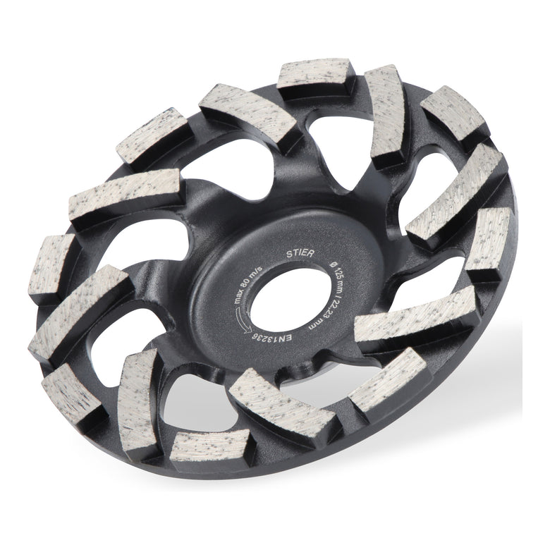 STIER diamond cup wheel 125 x 22.23 mm abrasive with unique