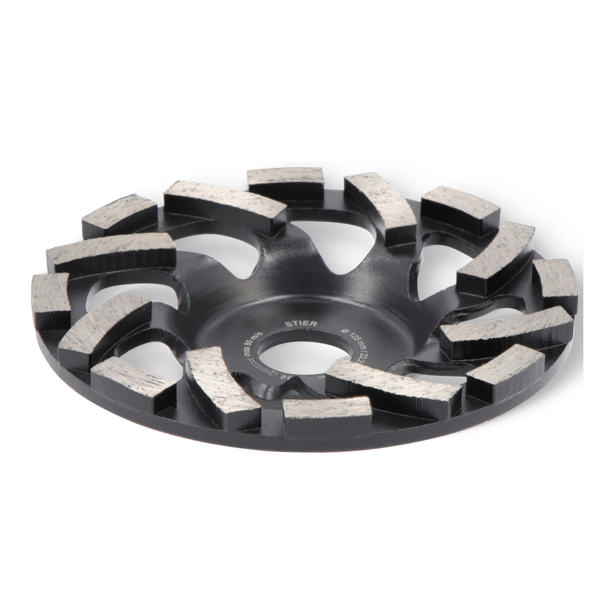 STIER diamond cup wheel 125 x 22.23 mm abrasive with unique