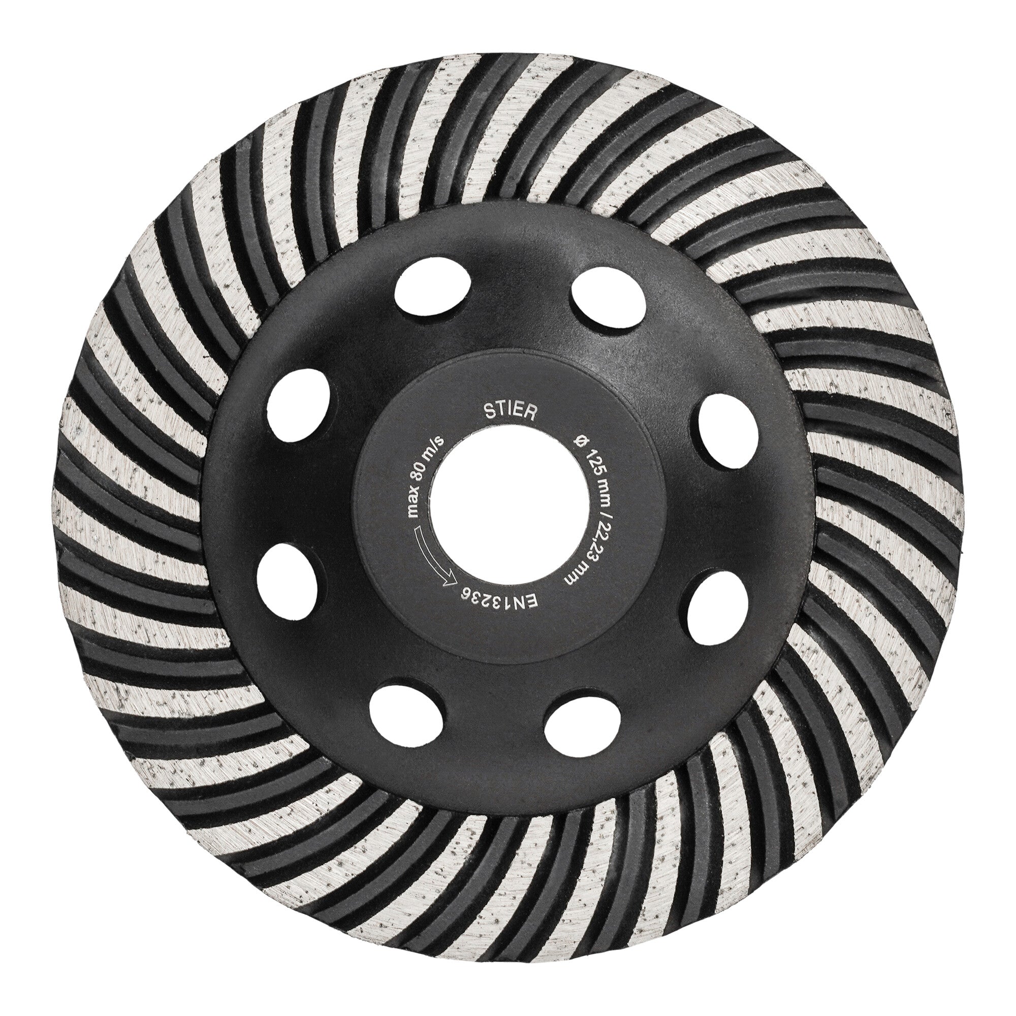 STIER Diamantschleiftopf 125 x 22,23 mm mit Turbo-Rand für Beton und Naturstein