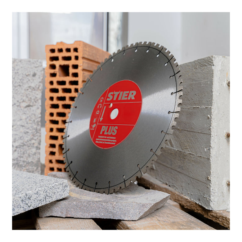 STIER Diamanttrennscheibe Plus Ø350mm Beton Granit Stein Bohrung 20 bis 25,4mm