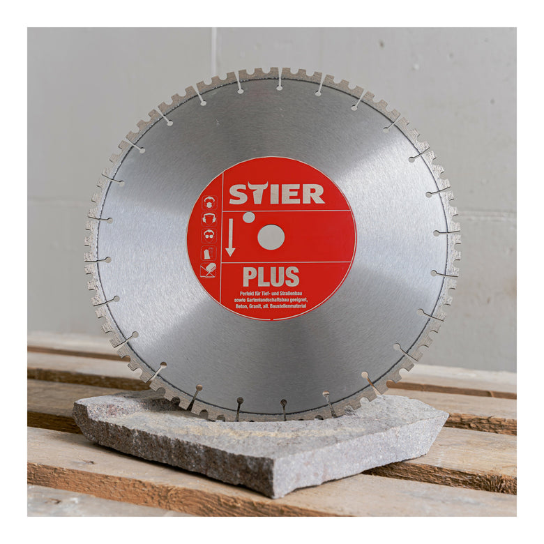 STIER Diamanttrennscheibe Plus Ø350mm Beton Granit Stein Bohrung 20 bis 25,4mm
