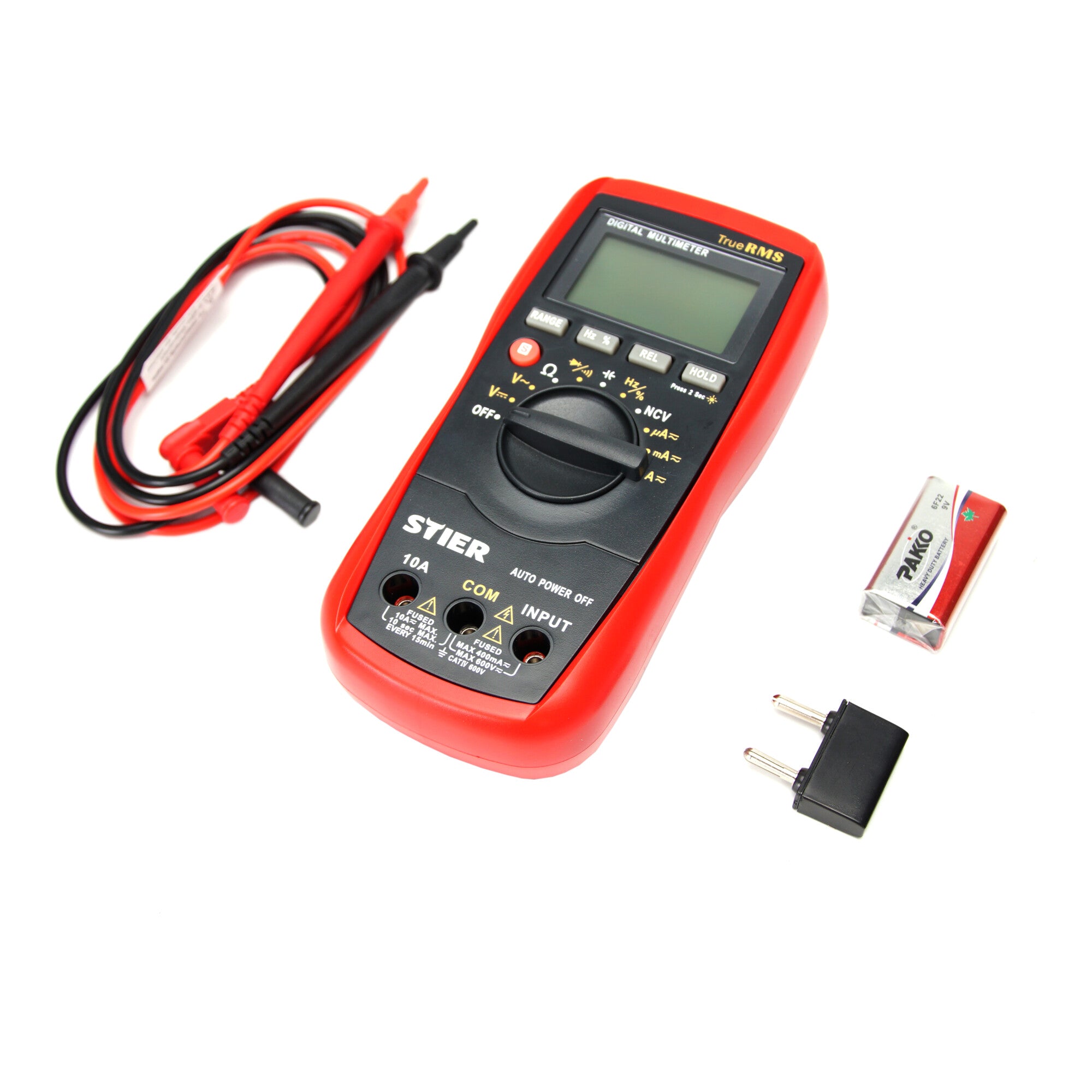 STIER Digital Multimeter 2 - 600V AC / 0,2 - 600V DC CATII 600V Kapazitäten