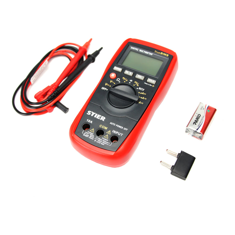 STIER Digital Multimeter 2 - 600V AC / 0,2 - 600V DC CATII 600V Kapazitäten