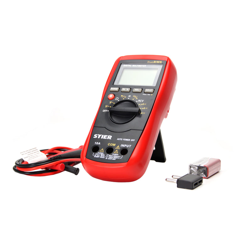 STIER Digital Multimeter 2 - 600V AC / 0,2 - 600V DC CATII 600V Kapazitäten