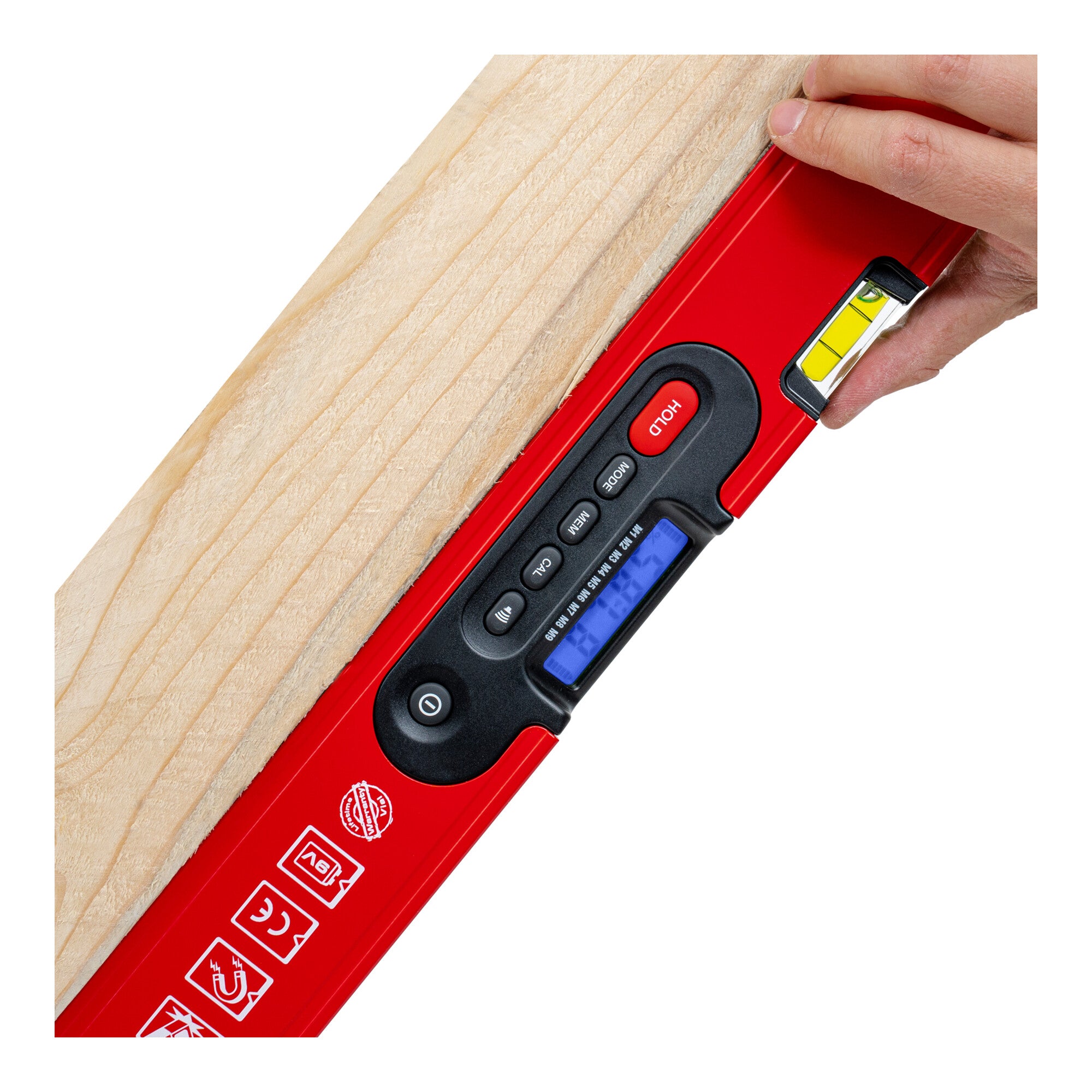 STIER Digital Spirit Level SDW-1200 LCD Display ±0.2° HOLD Function 120 cm
