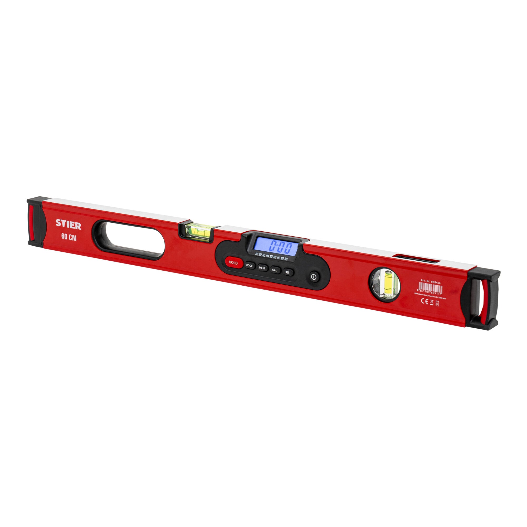 STIER Digital Spirit Level SDW-600 LCD Display ±0.2° HOLD Function 60 cm