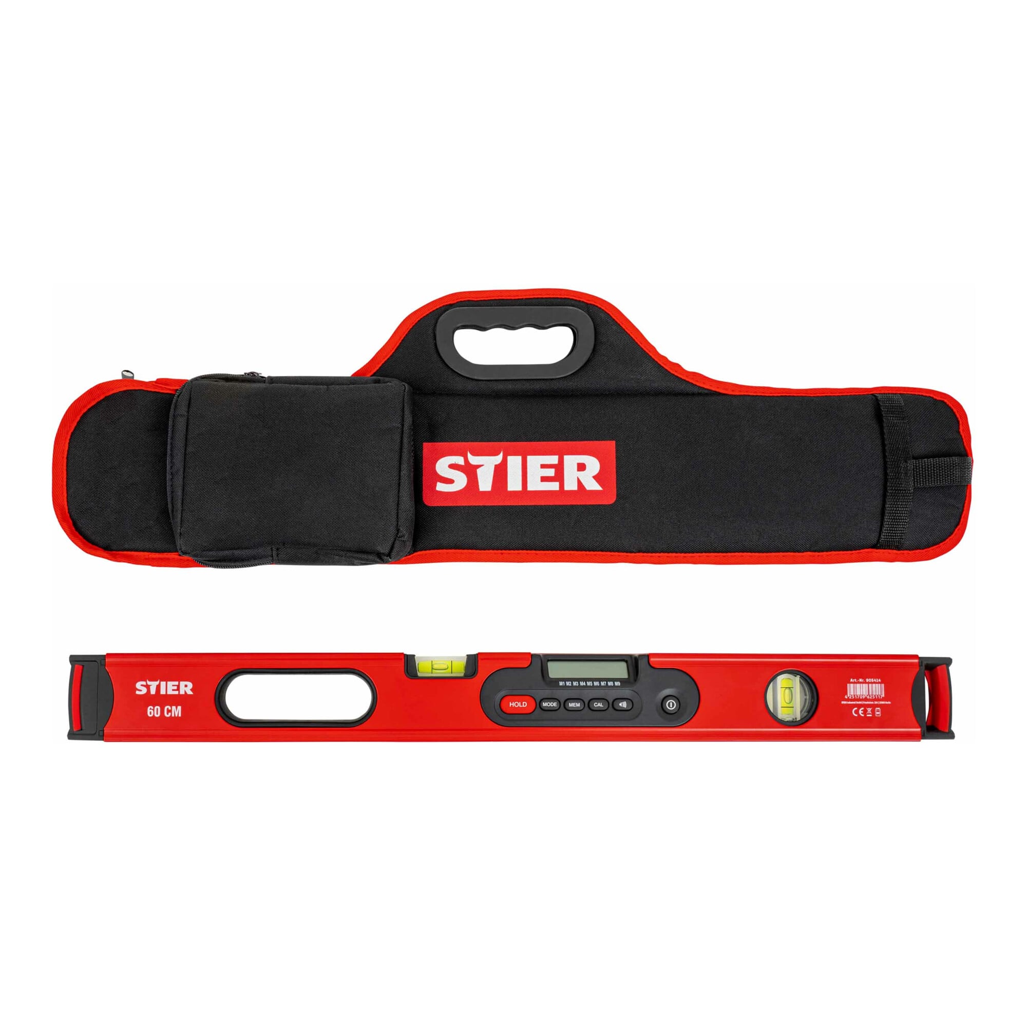 STIER Digital Spirit Level SDW-600 LCD Display ±0.2° HOLD Function 60 cm