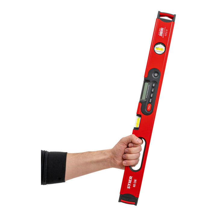 STIER Digital Spirit Level SDW-600 LCD Display ±0.2° HOLD Function 60 cm