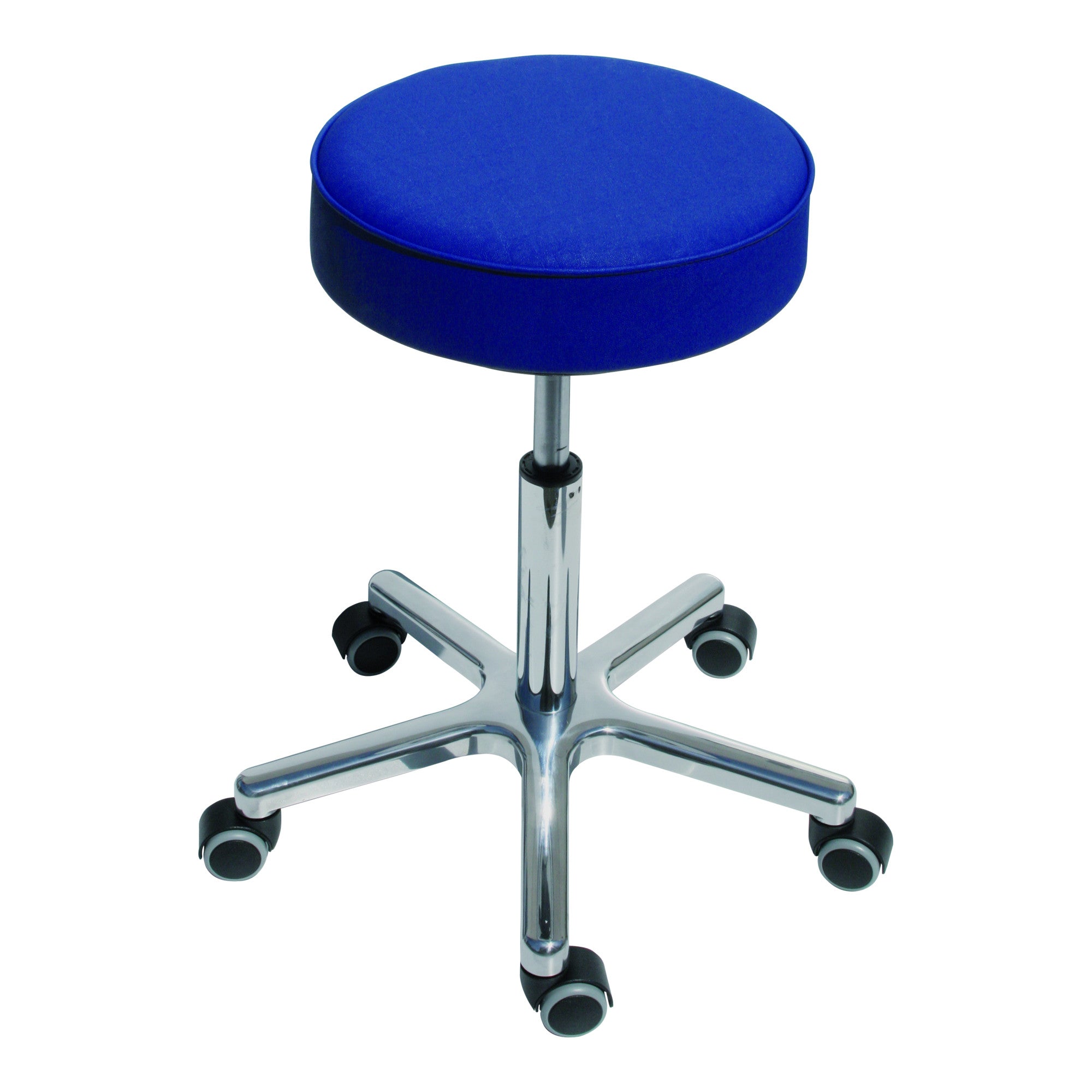 STIER swivel stool with double castors, height adjustable, seat height 540 to 720 mm, various colours