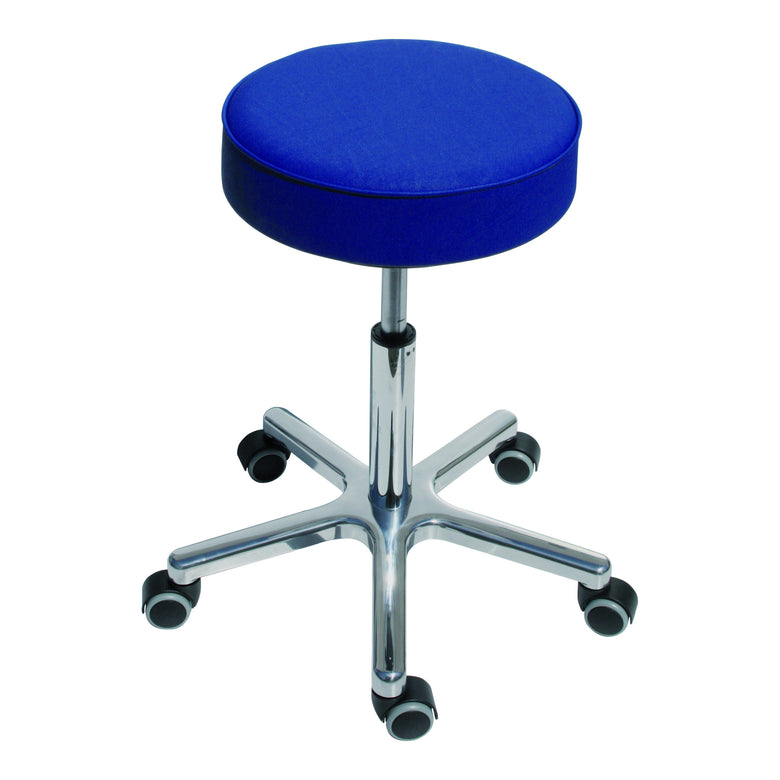 STIER swivel stool with double castors, height adjustable, seat height 540 to 720 mm, various colours