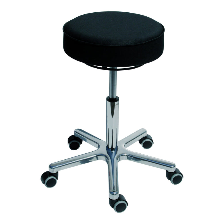 STIER swivel stool with double castors, height adjustable, seat height 540 to 720 mm, various colours