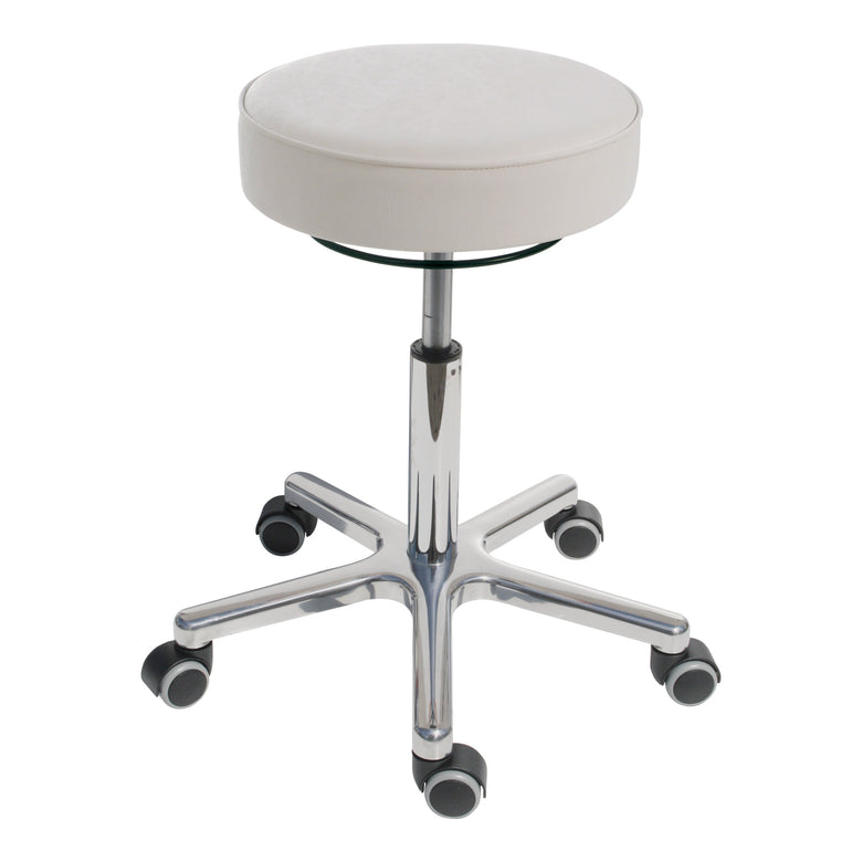 STIER swivel stool with double castors, height adjustable, seat height 540 to 720 mm, various colours