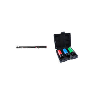 STIER Drehmoment- Kraft-Steckschlüssel-Set, 1/2", SW 17/19/21 mm (2-tlg.)