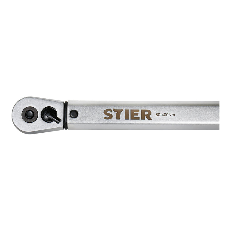 STIER Drehmomentschlüssel mit Umschaltknarre 1/2'' Aufnahme 10-50 Nm