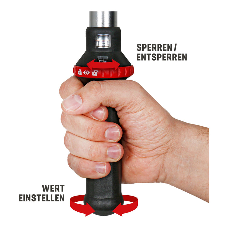 STIER Drehmomentschlüssel mit Umschaltknarre 1/2'' Aufnahme 10-50 Nm