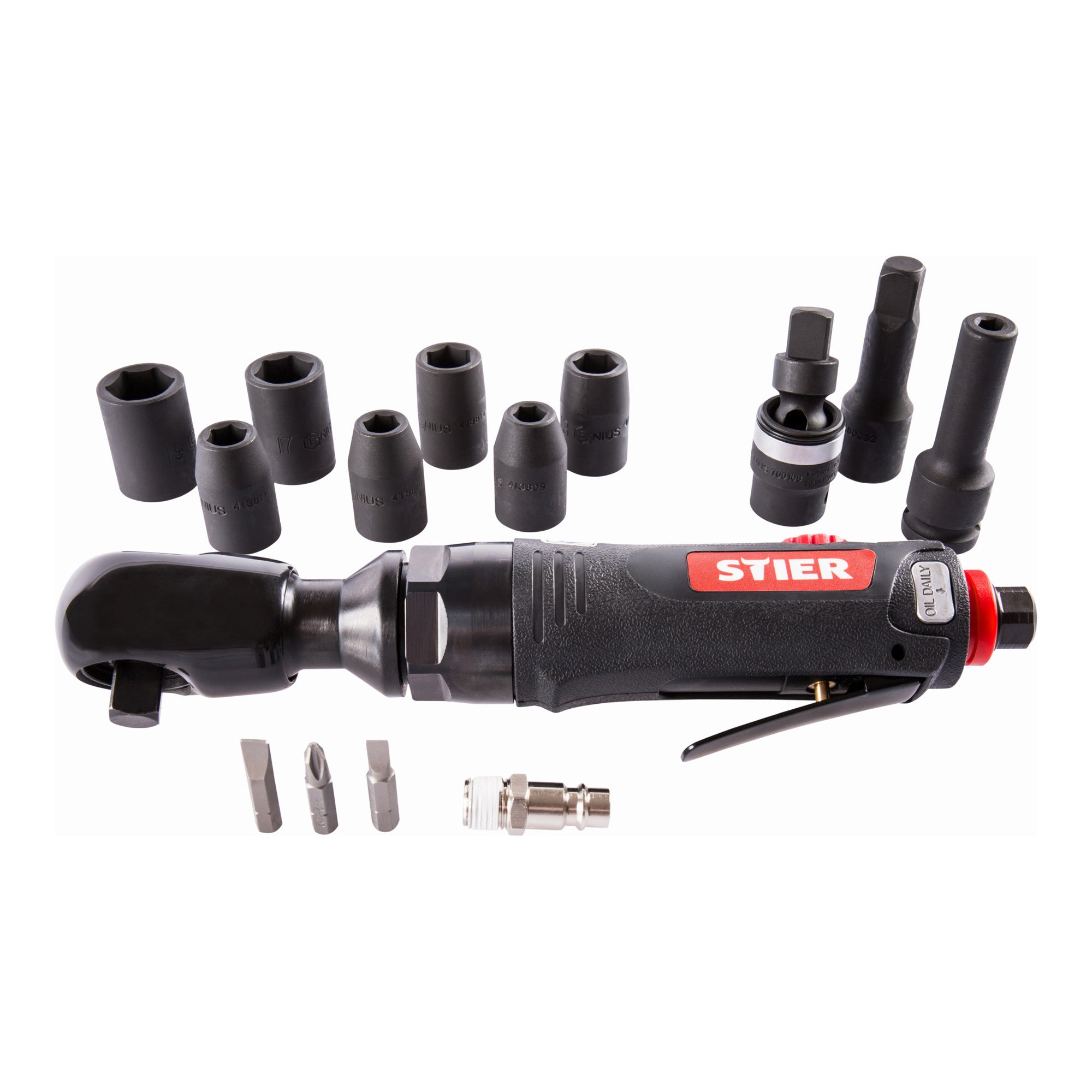 STIER ratchet screwdriver set 33-1 14-piece set 1/2 inch drive