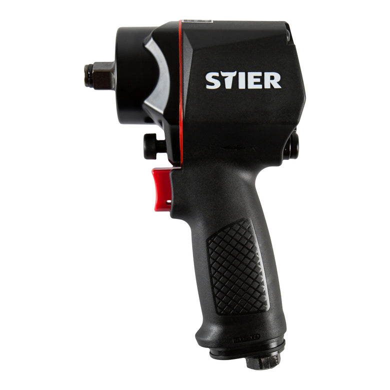 STIER pneumatic impact wrench 14-KBS Extra short 1400 Nm double-hammer impact mechanism