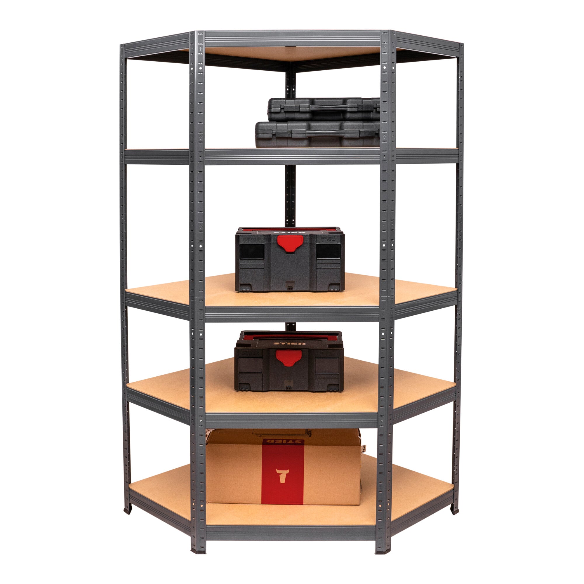 STIER plug-in shelving unit, shelf load 350kg