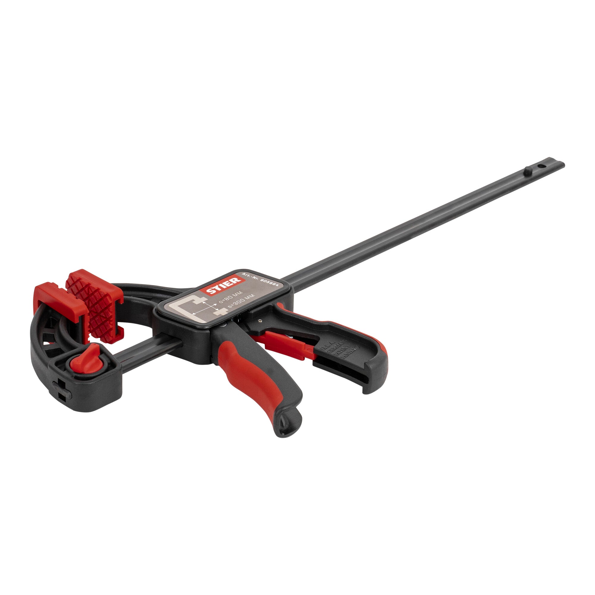 STIER one-hand clamp 300 mm clamping width 80 mm projection for clamping and spreading