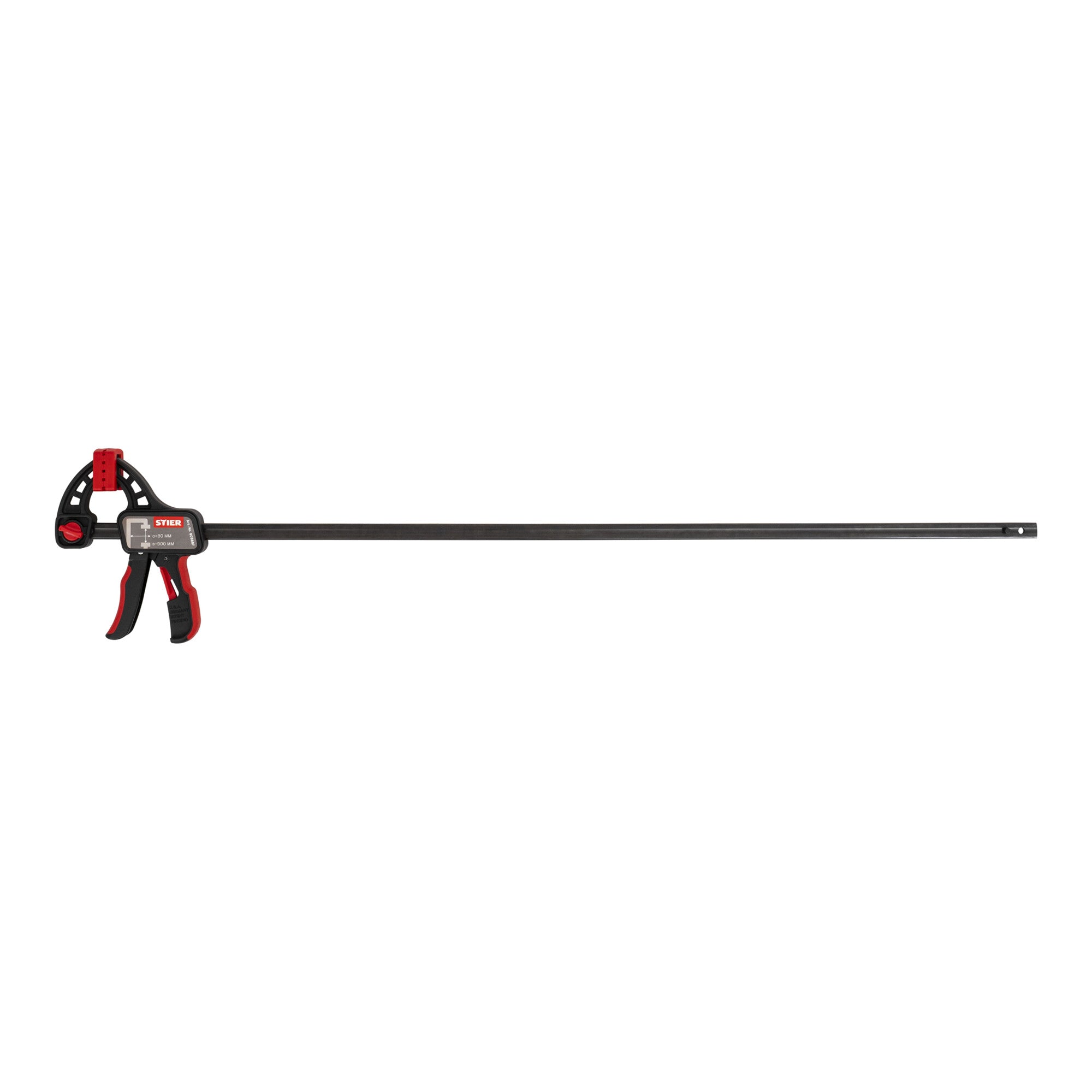 STIER one-hand clamp 900 mm clamping width 80 mm projection for clamping and spreading