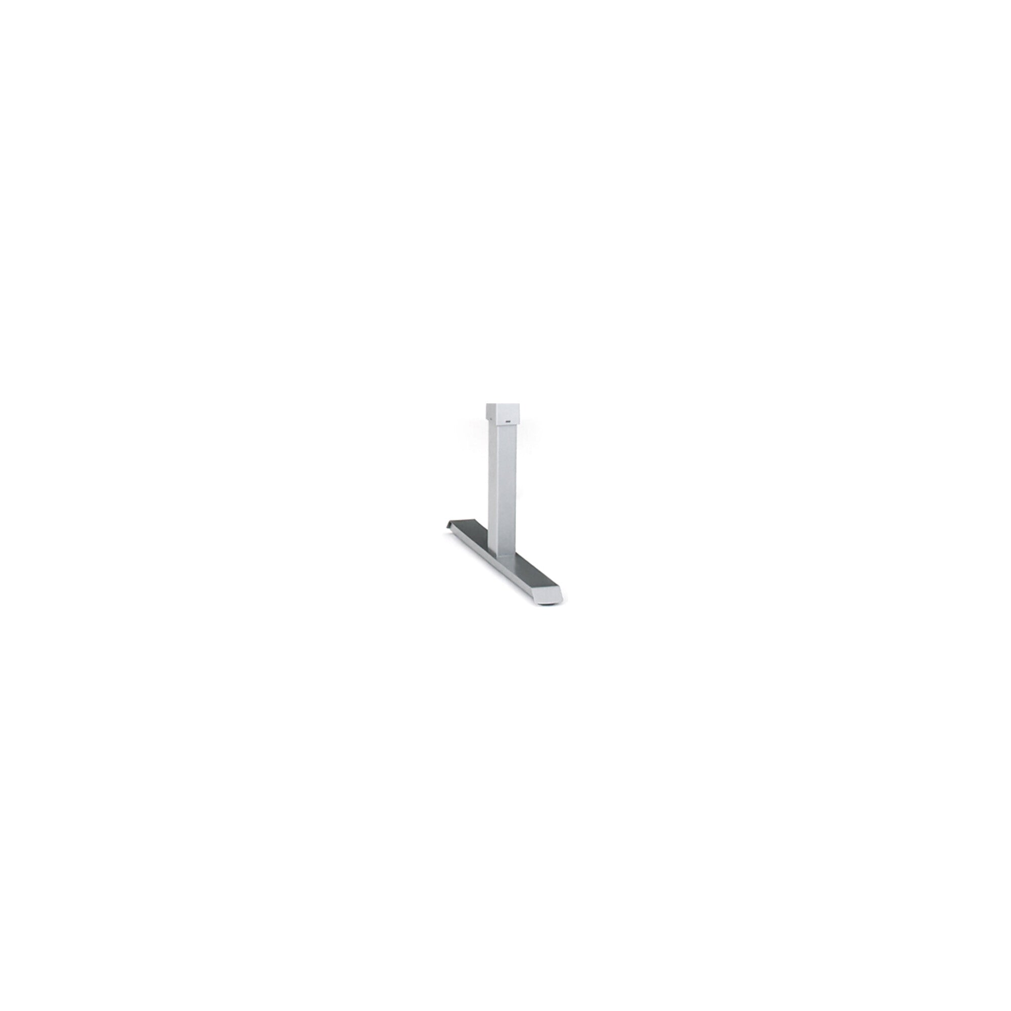 STIER Elektrisch höhenverstellbarer Schreibtisch 501-33, Tischgestell mit Tischplatte 100x80 cm, Weiß mel., Ergonomischer Steh-Sitz-Tisch stufenlos verstellbar 68-118 cm